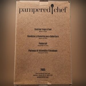 NIB Pampered Chef Coating Trays & Tool